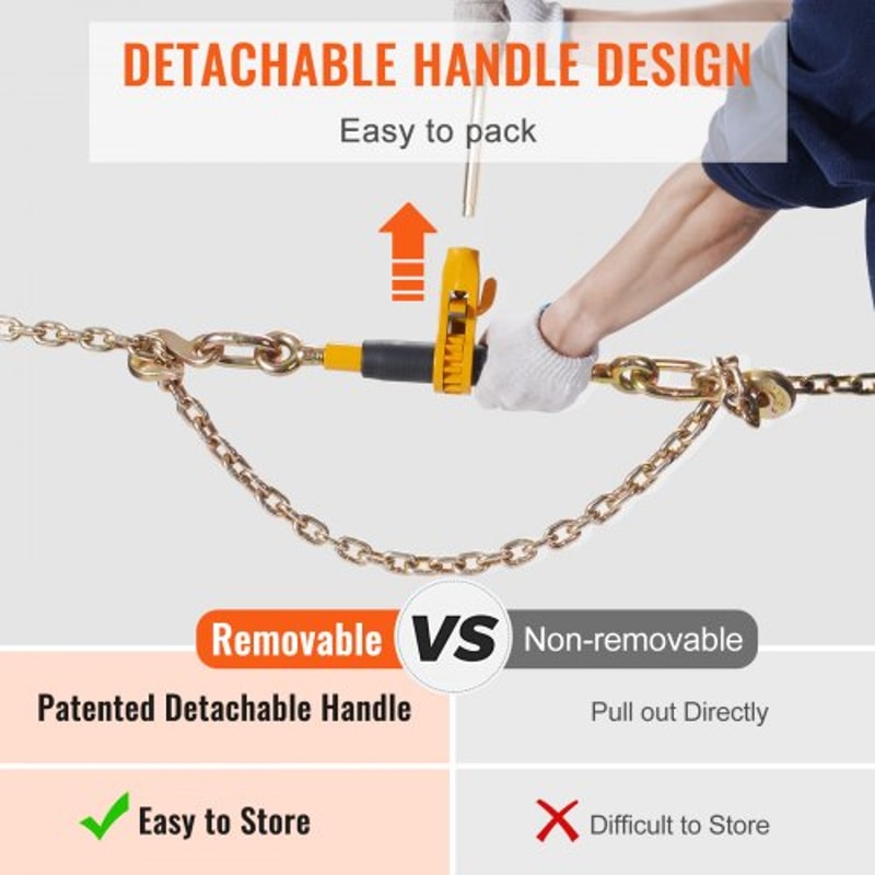 Heavy Duty Ratchet Chain Binder Set 4Pack 12000 Lb Load Limit With G80 Hooks For Secure Hauling 2