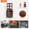 Industrial Corner Bar Cabinet With Wine Rack Glass Holder Farmhouse Storage Shelf 5
