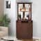 Industrial Corner Bar Cabinet With Wine Rack Glass Holder Farmhouse Storage Shelf 6