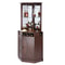 Industrial Corner Bar Cabinet With Wine Rack Glass Holder Farmhouse Storage Shelf 8