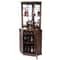 Industrial Corner Bar Cabinet With Wine Rack Glass Holder Farmhouse Storage Shelf 10