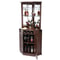 Industrial Corner Bar Cabinet With Wine Rack Glass Holder Farmhouse Storage Shelf 10