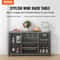 Rustic Industrial Bar Cabinet With Power Outlets Wine Rack Coffee Station Storage 1