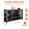 Rustic Industrial Bar Cabinet With Power Outlets Wine Rack Coffee Station Storage 6