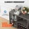 Rustic Industrial Bar Cabinet With Power Outlets Wine Rack Coffee Station Storage 4