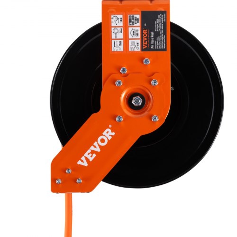 Retractable Air Hose Reel 38 X 50FT 300 PSI Heavy Duty Air Compressor Hose Reel With Auto Rewind 8
