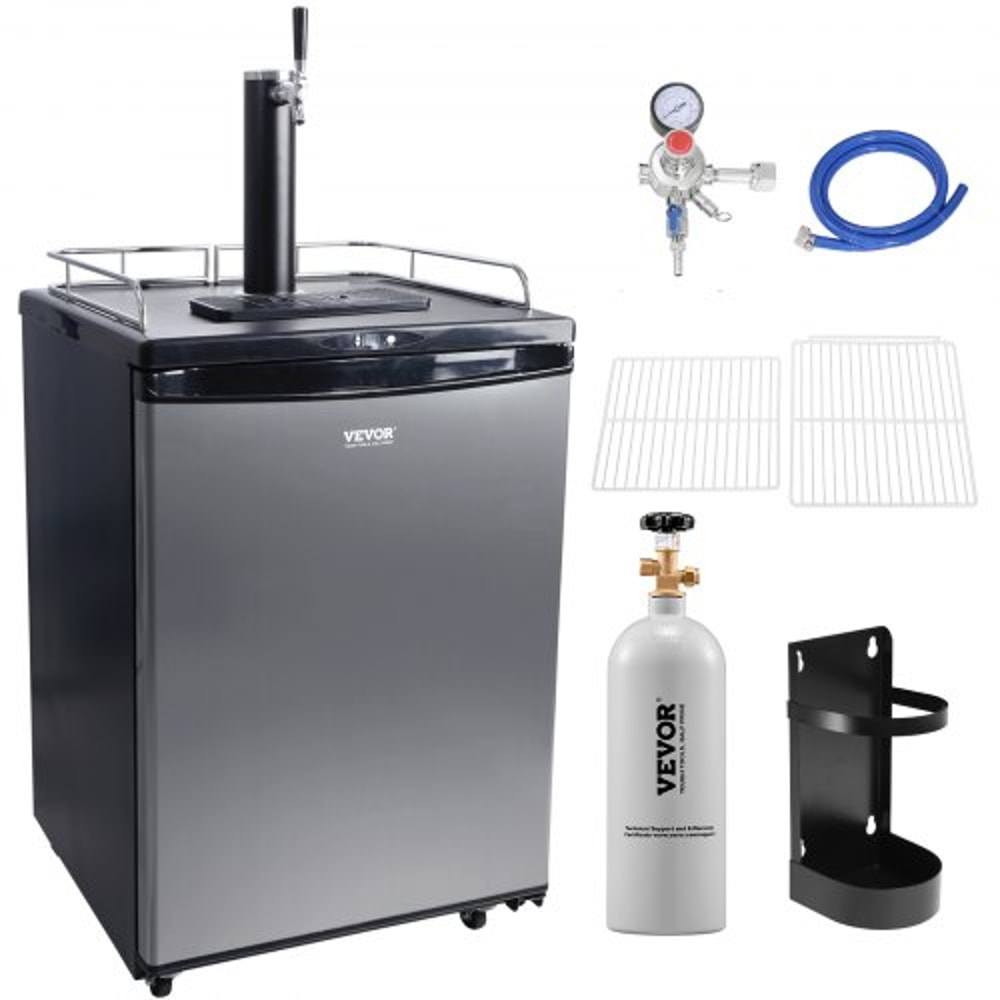 Full Size Beer Kegerator Single Tap Draft Beer Dispenser with Digital Temperature Control