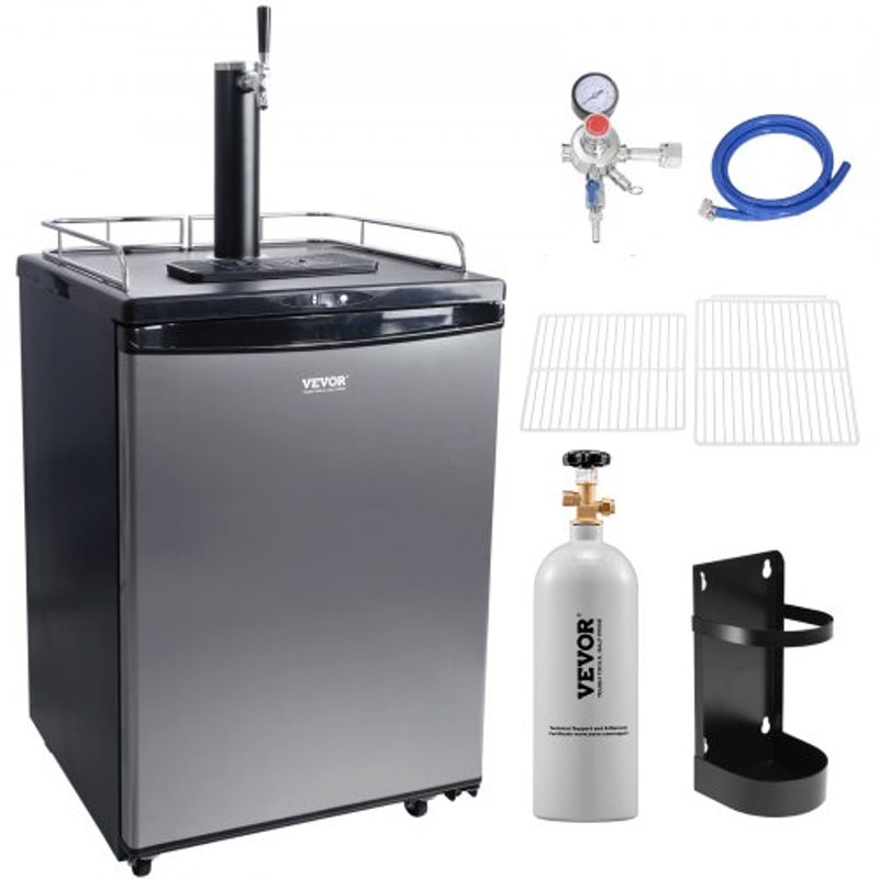 Full Size Beer Kegerator Single Tap Draft Beer Dispenser with Digital Temperature Control