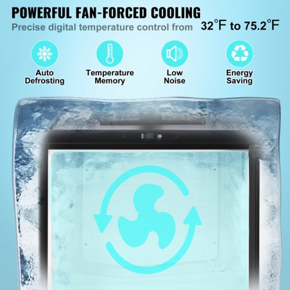 Full Size Beer Kegerator Single Tap Draft Beer Dispenser with Digital Temperature Control