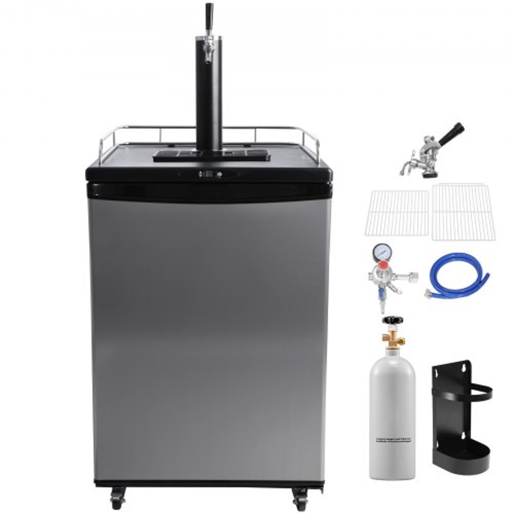 Full Size Beer Kegerator Single Tap Draft Beer Dispenser with Digital Temperature Control