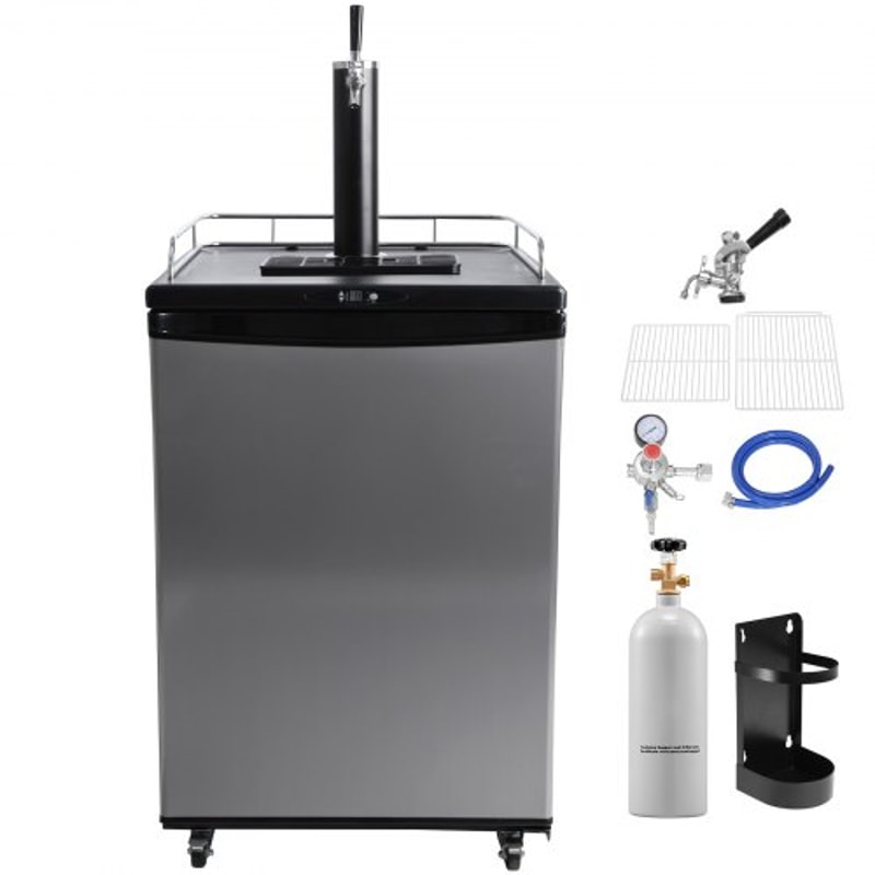 Full Size Beer Kegerator Single Tap Draft Beer Dispenser with Digital Temperature Control