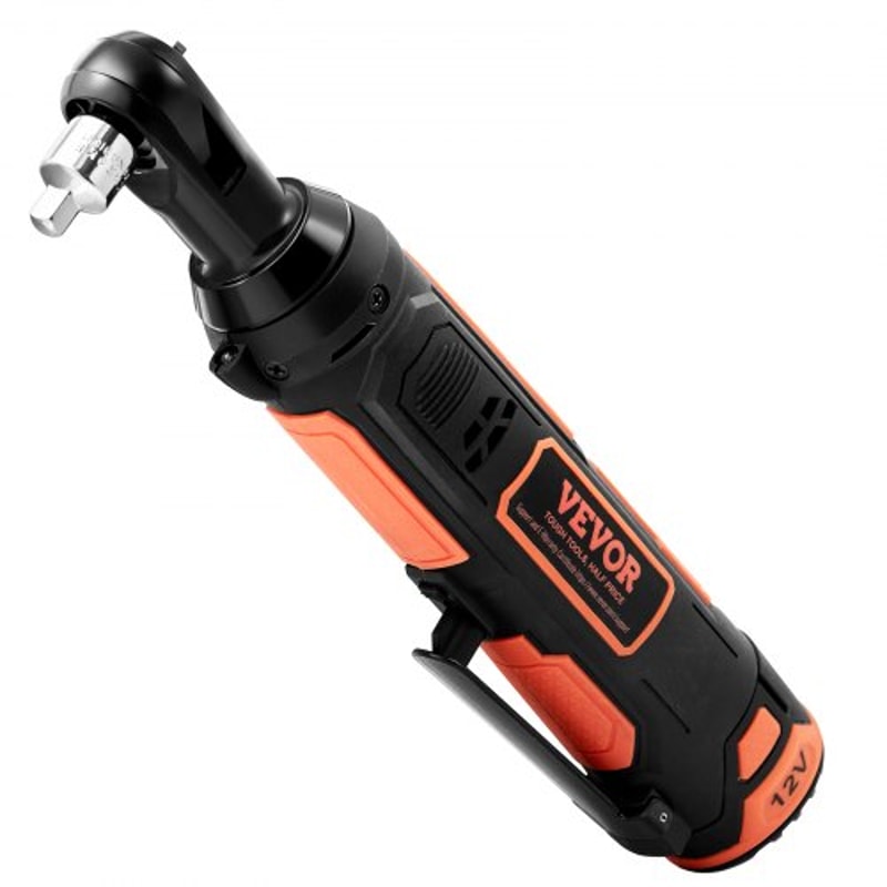 Cordless Electric Ratchet Wrench Kit With Dual Batteries Fast Charge LED Light 8