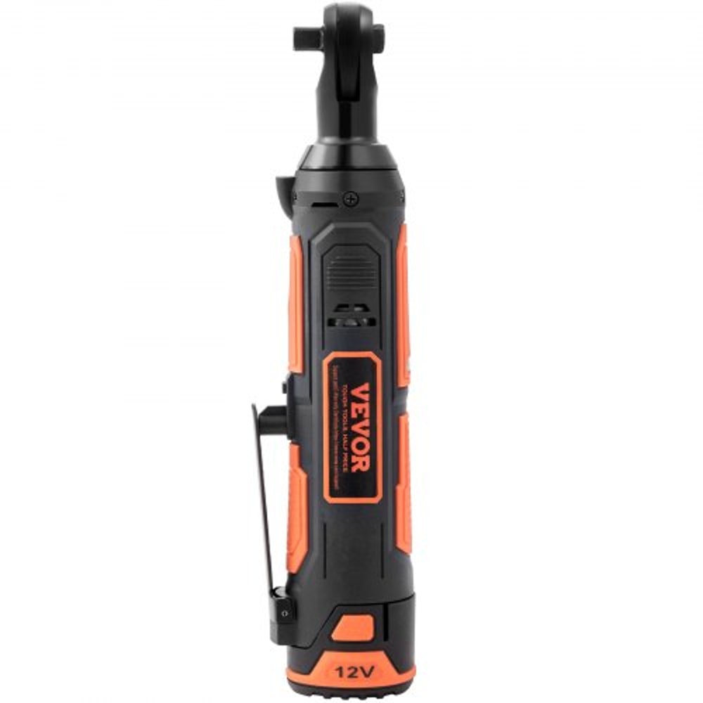 Cordless Electric Ratchet Wrench Kit With Dual Batteries Fast Charge LED Light 10