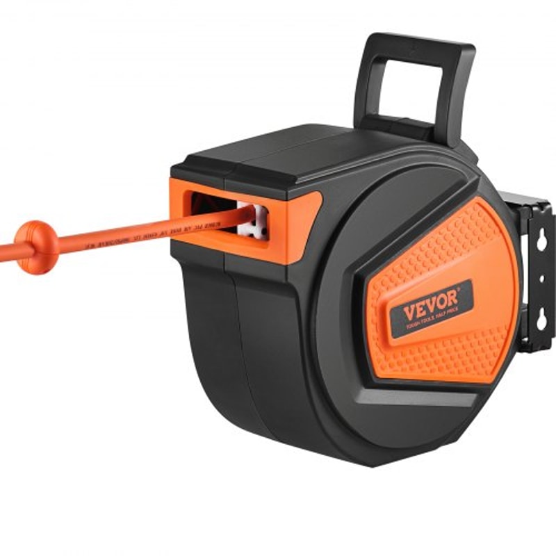 Retractable Air Hose Reel 38 X 50 FT 300 PSI Air Compressor Hose Reel With Auto Rewind Swivel Moun 8