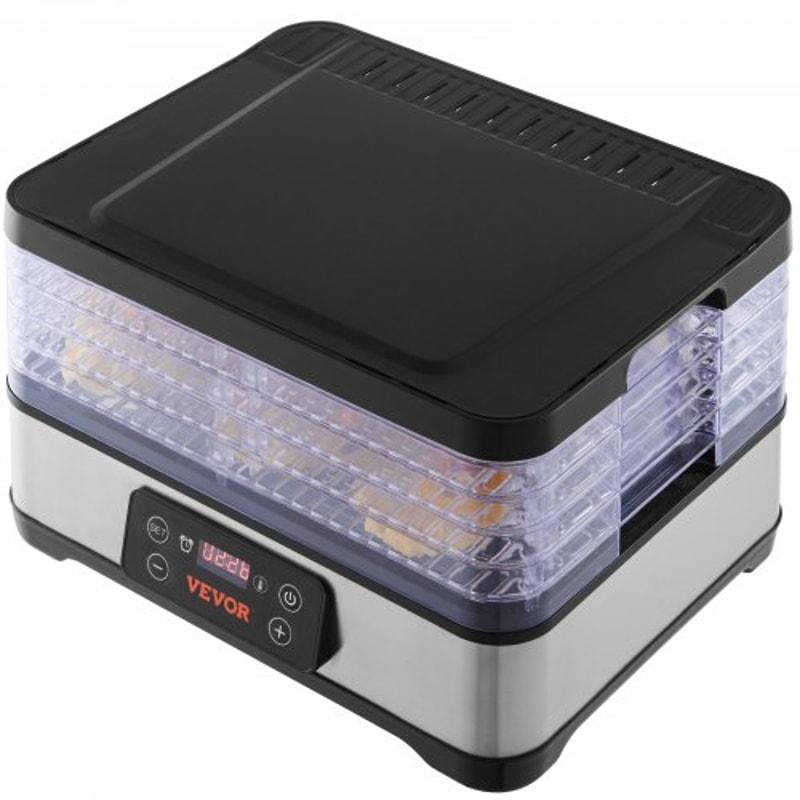 5-Tray Food Dehydrator Machine with Digital Timer & Temperature Control for Jerky, Fruit & Herbs