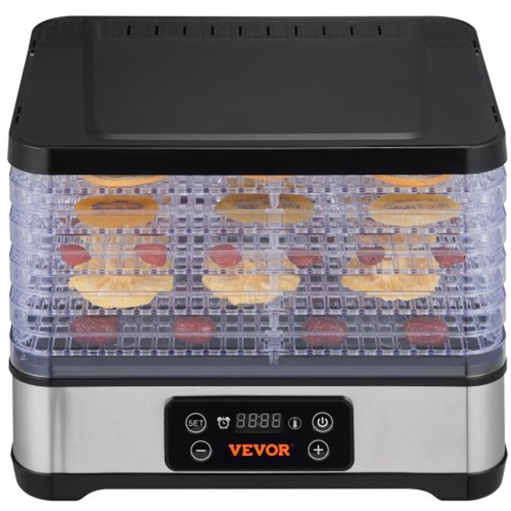 5-Tray Food Dehydrator Machine with Digital Timer & Temperature Control for Jerky, Fruit & Herbs