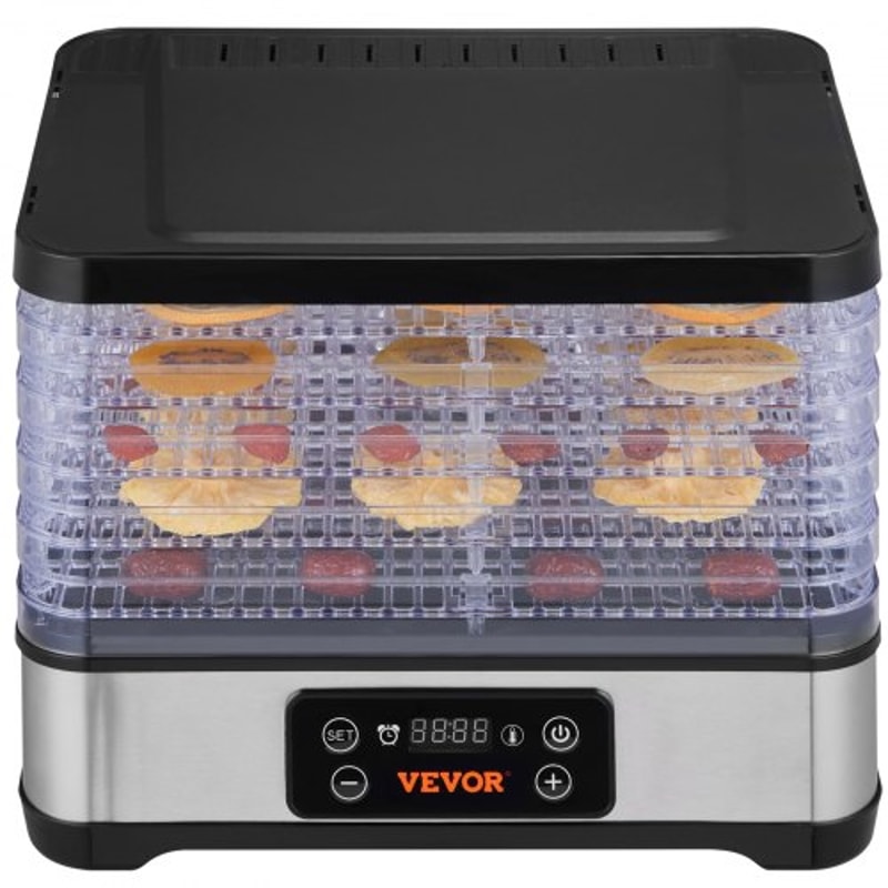 5-Tray Food Dehydrator Machine with Digital Timer & Temperature Control for Jerky, Fruit & Herbs
