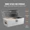 Aluminum Truck Tool Box With Lockable Diamond Plate Storage For Pickup Trucks Trailers 2