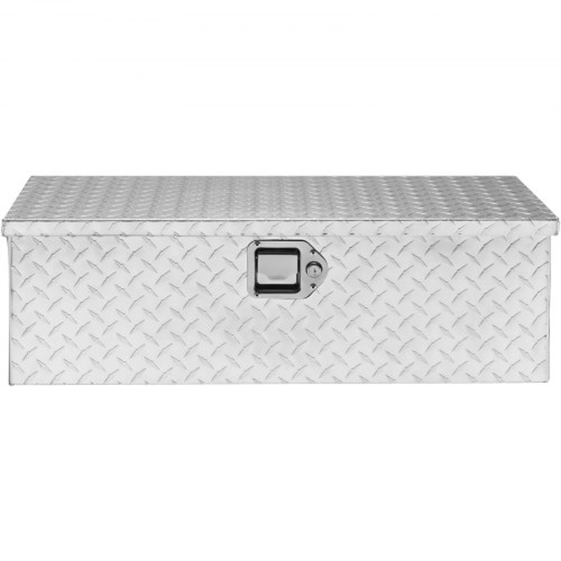 Aluminum Truck Tool Box With Lockable Diamond Plate Storage For Pickup Trucks Trailers 7
