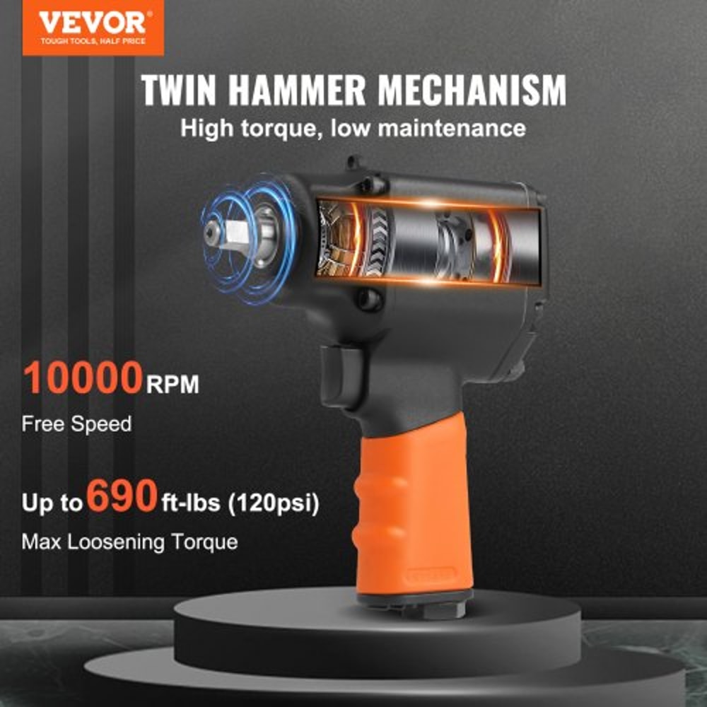 Air Impact Wrench 690 Ftlbs Lightweight Pneumatic Impact Wrench For Auto Repair 1