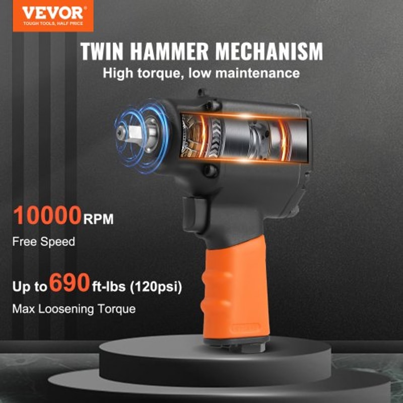 Air Impact Wrench 690 Ftlbs Lightweight Pneumatic Impact Wrench For Auto Repair 1