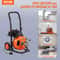 100FT Auto Feed Drain Cleaning Machine with Sewer Snake Auger for 1–4 Inch Pipes