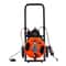 100FT Auto Feed Drain Cleaning Machine with Sewer Snake Auger for 1–4 Inch Pipes