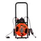 100FT Auto Feed Drain Cleaning Machine with Sewer Snake Auger for 1–4 Inch Pipes