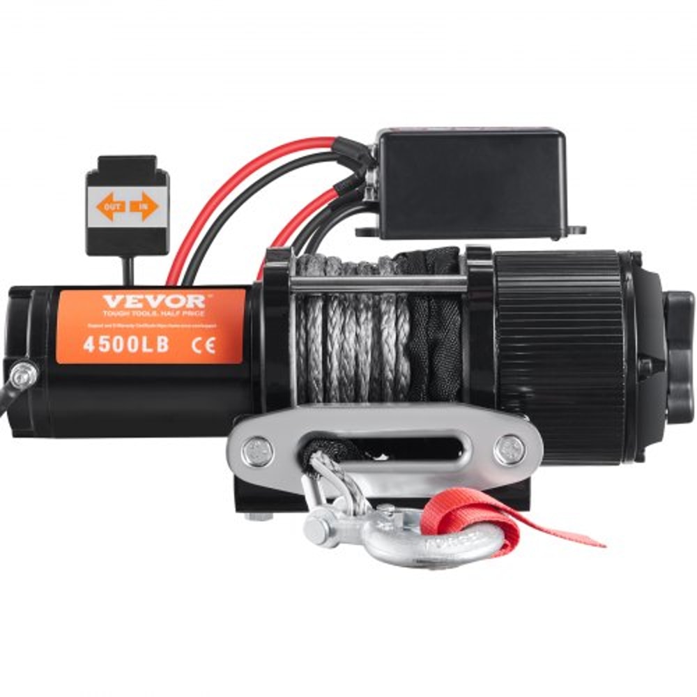 4500lb Electric Winch With Wireless Remote IP55 Waterproof ATV UTV Winch Synthetic Rope 8