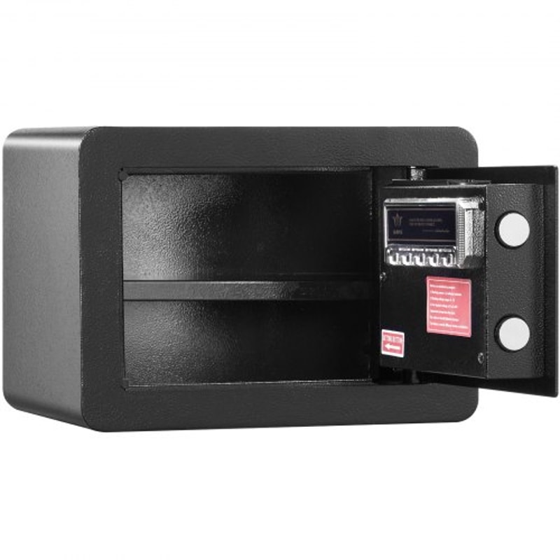 Digital Home Security Safe Box with Keypad, Wall Mount Steel Safe for Cash, Jewelry & Documents