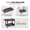 Heavy Duty Rolling Utility Cart 550LB 2Tier Service Cart With Locking Wheels 5