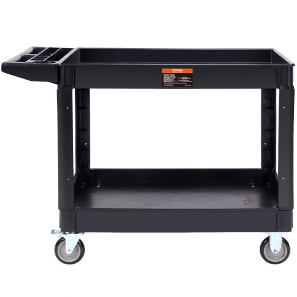 Heavy Duty Rolling Utility Cart 550LB 2Tier Service Cart With Locking Wheels 8