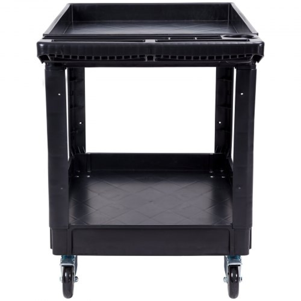 Heavy Duty Rolling Utility Cart 550LB 2Tier Service Cart With Locking Wheels 9