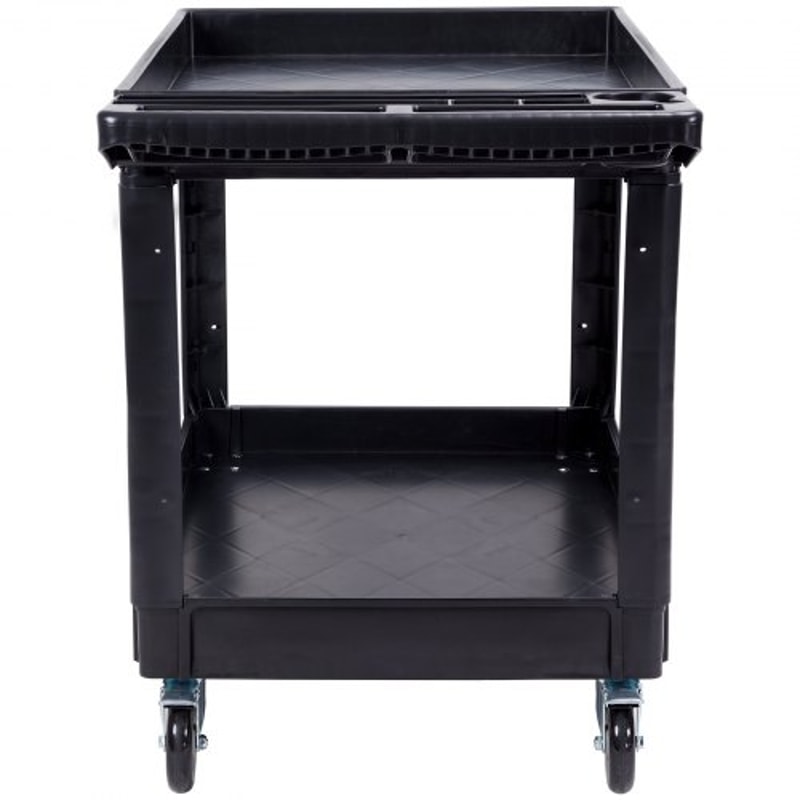 Heavy Duty Rolling Utility Cart 550LB 2Tier Service Cart With Locking Wheels 9