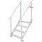 Adjustable Dock Ladder 4Step Aluminum Pontoon Boat Ladder With Dual Handrails 500 Lb Capacity 0