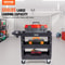 Heavy Duty Rolling Utility Cart 550 Lbs Capacity 3 Shelf Service Cart With Locking Wheels 1