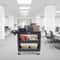 Heavy Duty Rolling Utility Cart 550 Lbs Capacity 3 Shelf Service Cart With Locking Wheels 6