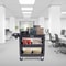 Heavy Duty Rolling Utility Cart 550 Lbs Capacity 3 Shelf Service Cart With Locking Wheels 6