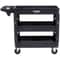 Heavy Duty Rolling Utility Cart 550 Lbs Capacity 3 Shelf Service Cart With Locking Wheels 8