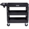 Heavy Duty Rolling Utility Cart 550 Lbs Capacity 3 Shelf Service Cart With Locking Wheels 8
