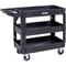Heavy Duty Rolling Utility Cart 550 Lbs Capacity 3 Shelf Service Cart With Locking Wheels 7