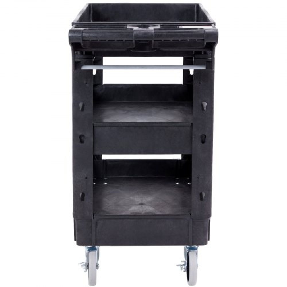 Heavy Duty Rolling Utility Cart 550 Lbs Capacity 3 Shelf Service Cart With Locking Wheels 9