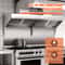 4FT Commercial Exhaust Hood For Food Trucks Restaurants With Stainless Steel Grease Filters 1