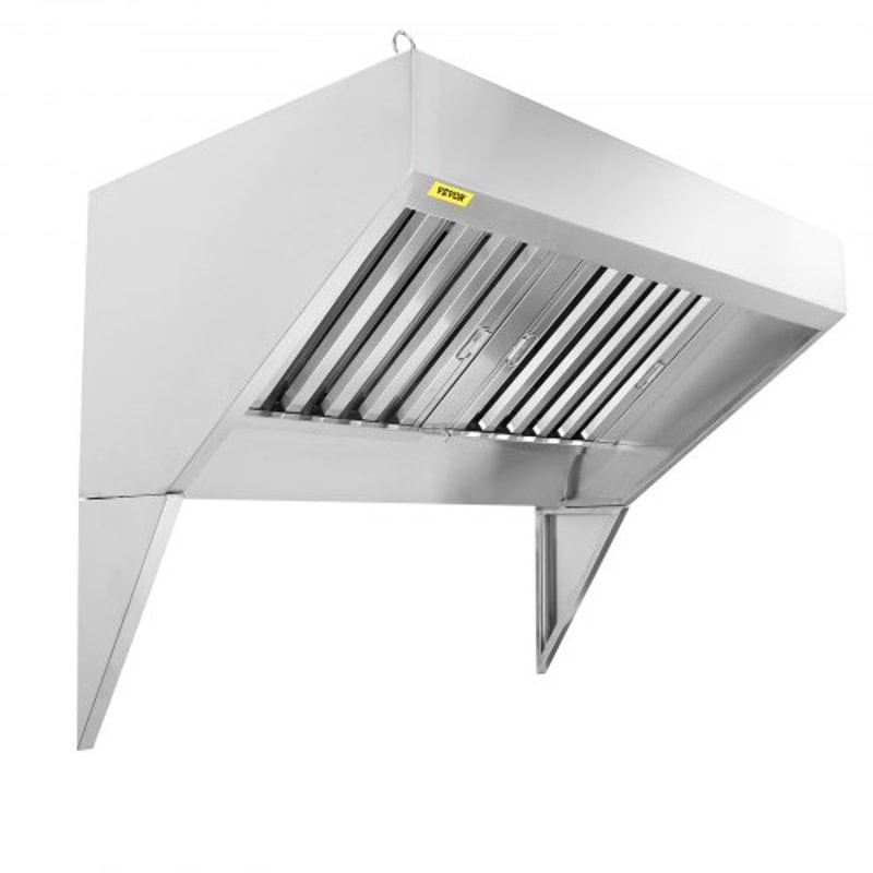 4FT Commercial Exhaust Hood For Food Trucks Restaurants With Stainless Steel Grease Filters 8