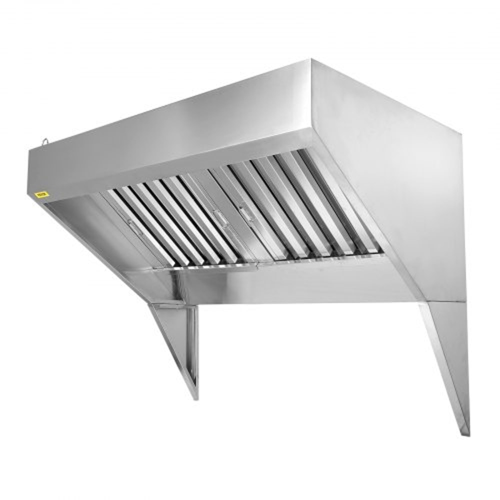 4FT Commercial Exhaust Hood For Food Trucks Restaurants With Stainless Steel Grease Filters 9