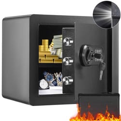 1.2 cu ft digital home security safe with fireproof bag, keypad lock & wall mount