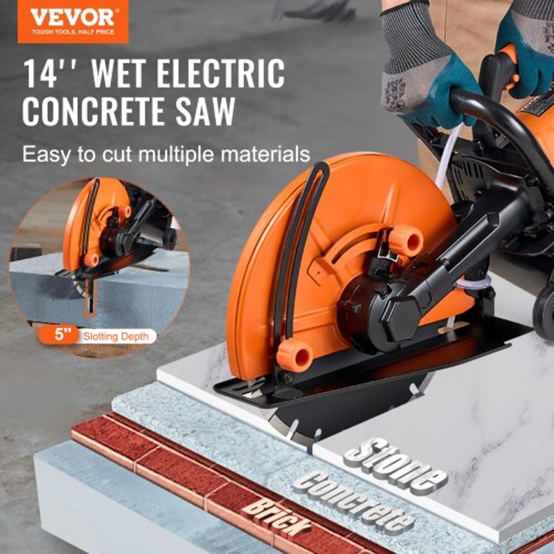 Concrete Saw WetDry Cutter With 5Inch Depth And 3200W HighPower Motor 1