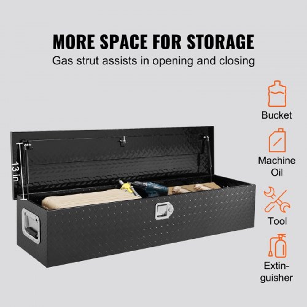 Truck Bed Tool Box HeavyDuty Aluminum Tool Box With Lockable Waterproof Storage 2