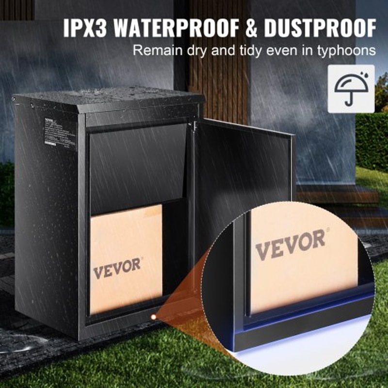 Outdoor Package Delivery Box With Coded Lock Waterproof AntiTheft Mailbox 3