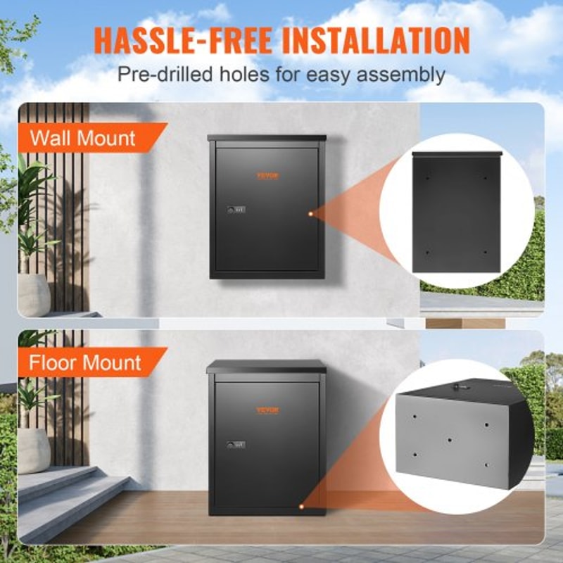 Outdoor Package Delivery Box With Coded Lock Waterproof AntiTheft Mailbox 5